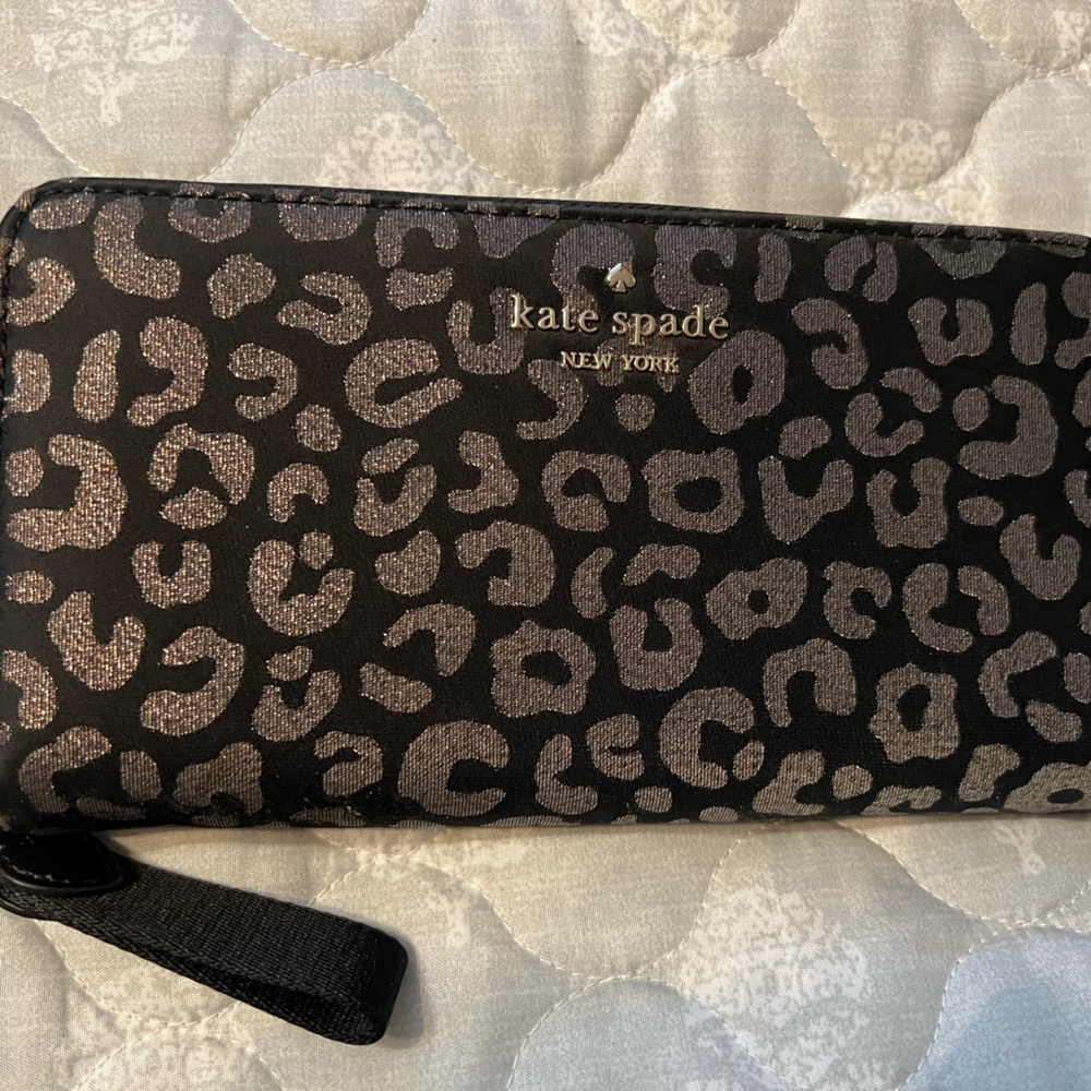 Kate Spade Black and Silver Animal Print Phone Case